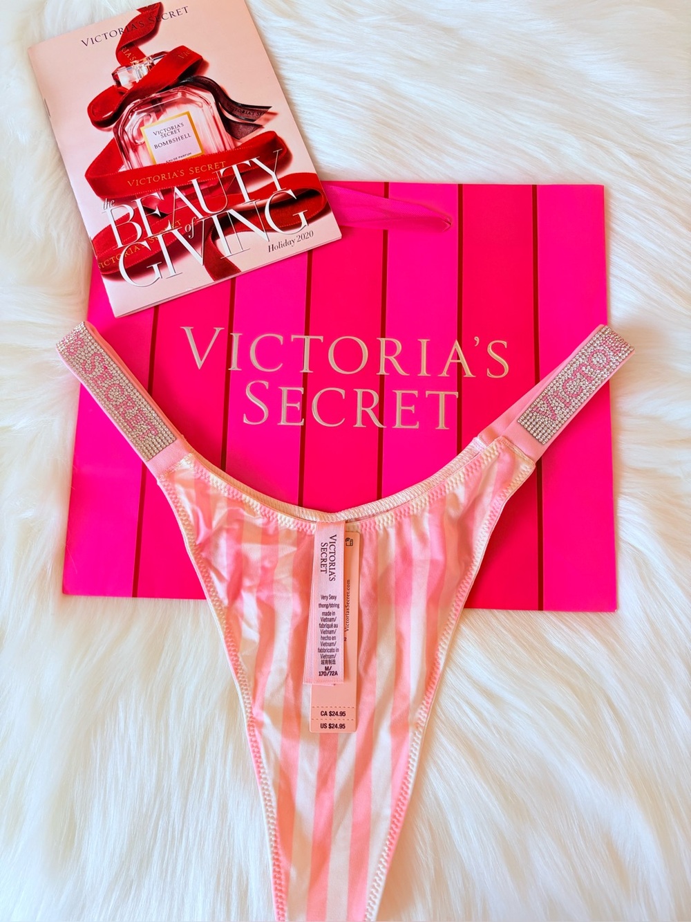 🩷🩷Victoria’s Secret logo shine strap panty (M)🩷🩷